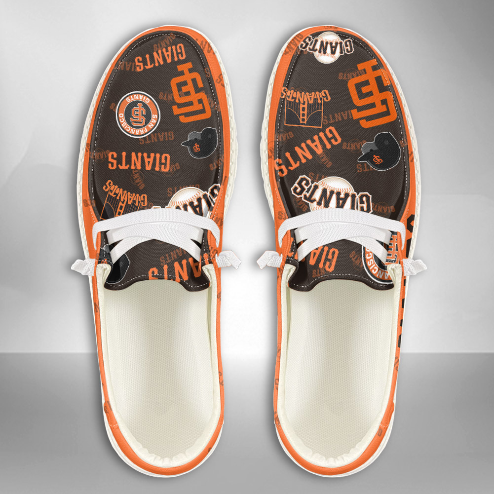 JWFancy MLB San Francisco Giants Hey Dude Shoes Wally Men's Lace Up Loafers Comfortable For Men And Women
