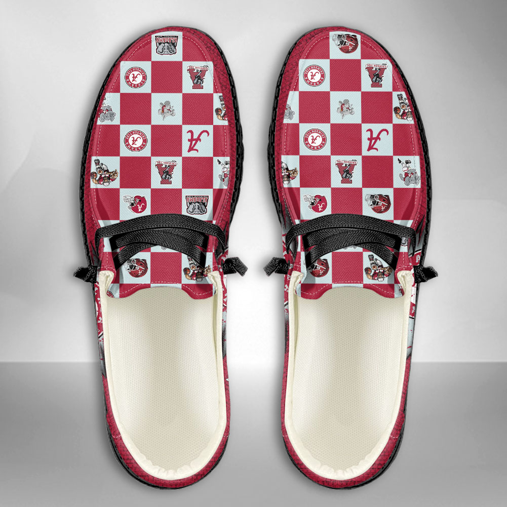 JWFancy NCAA Alabama Crimson Tide Hey Dude Shoes Wally Men's Lace Up Loafers Comfortable For Men And Women