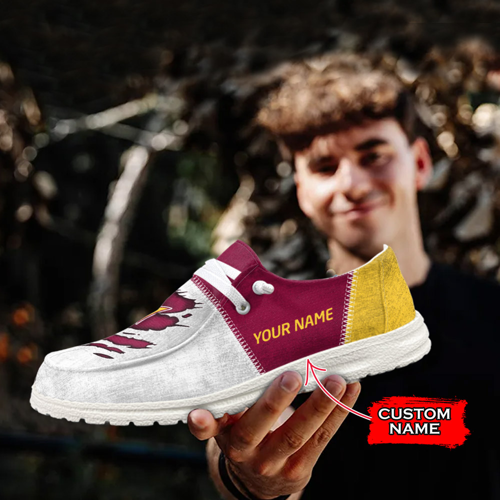JWFancy NCAA Arizona State Sun Devils Hey Dude Shoes Wally Men's Lace Up Loafers Comfortable For Men And Women