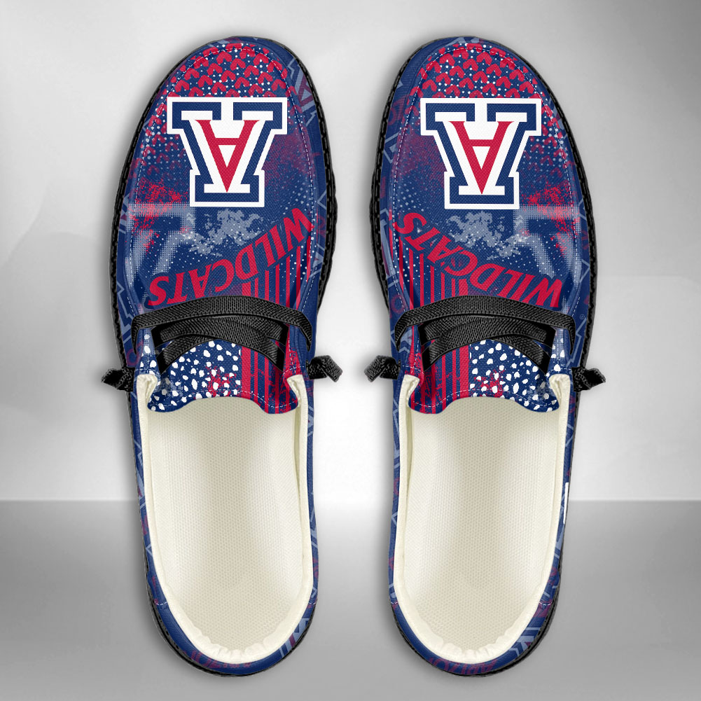 JWFancy NCAA Arizona Wildcats Hey Dude Shoes Wally Men's Lace Up Loafers Comfortable For Men And Women