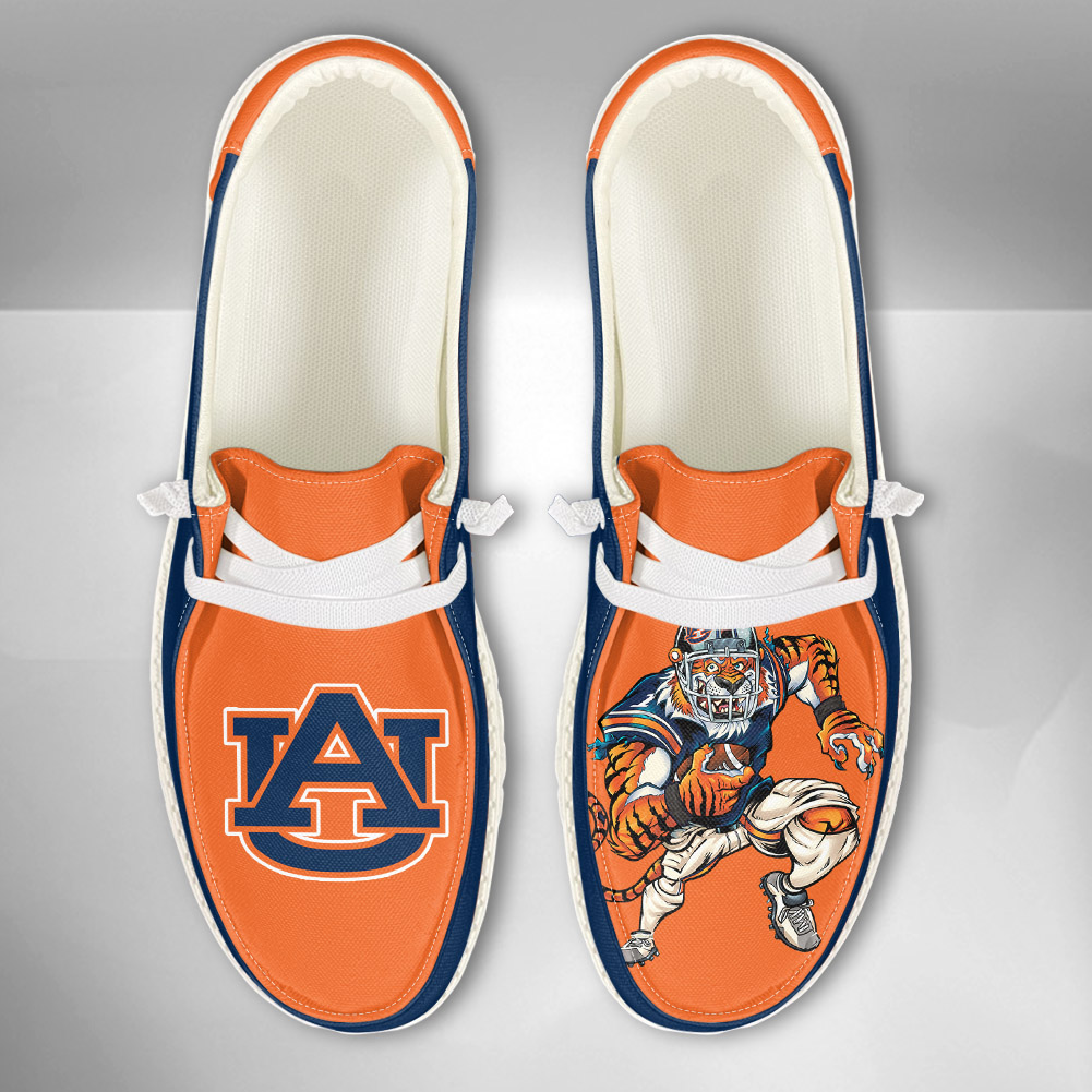 JWFancy NCAA Auburn Tigers Hey Dude Shoes Wally Men's Lace Up Loafers Comfortable For Men And Women