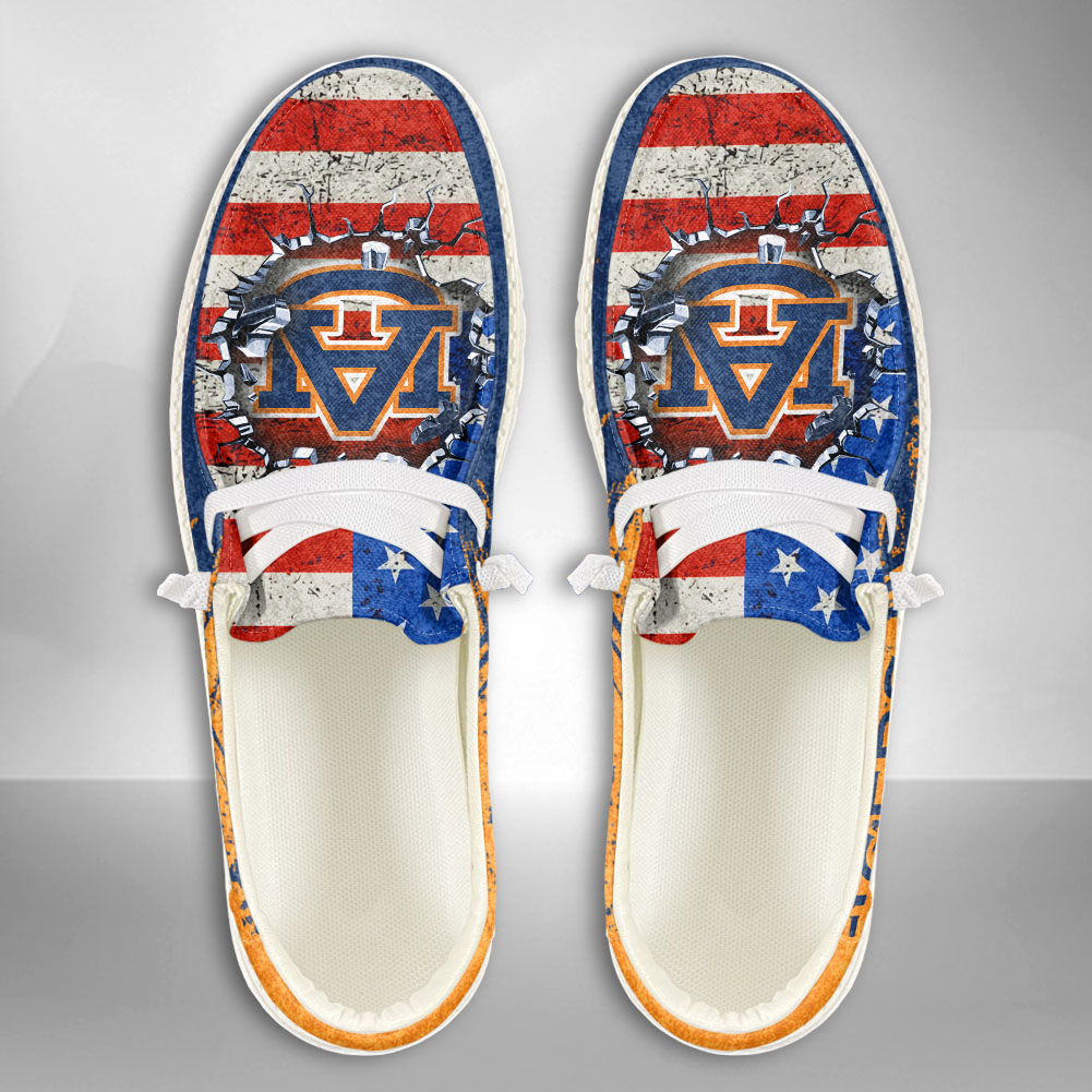 JWFancy NCAA Auburn Tigers Hey Dude Shoes Wally Men's Lace Up Loafers Comfortable For Men And Women