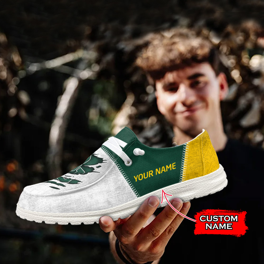 JWFancy NCAA Baylor Bears Hey Dude Shoes Wally Men's Lace Up Loafers Comfortable For Men And Women