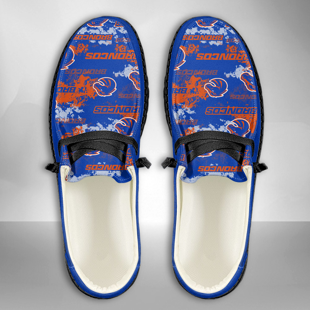 JWFancy NCAA Boise State Broncos Hey Dude Shoes Wally Men's Lace Up Loafers Comfortable For Men And Women