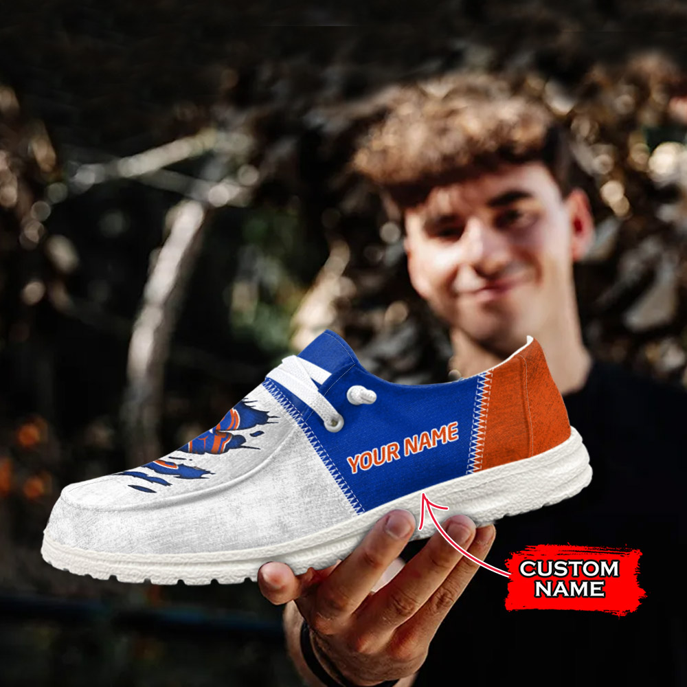 JWFancy NCAA Boise State Broncos Hey Dude Shoes Wally Men's Lace Up Loafers Comfortable For Men And Women