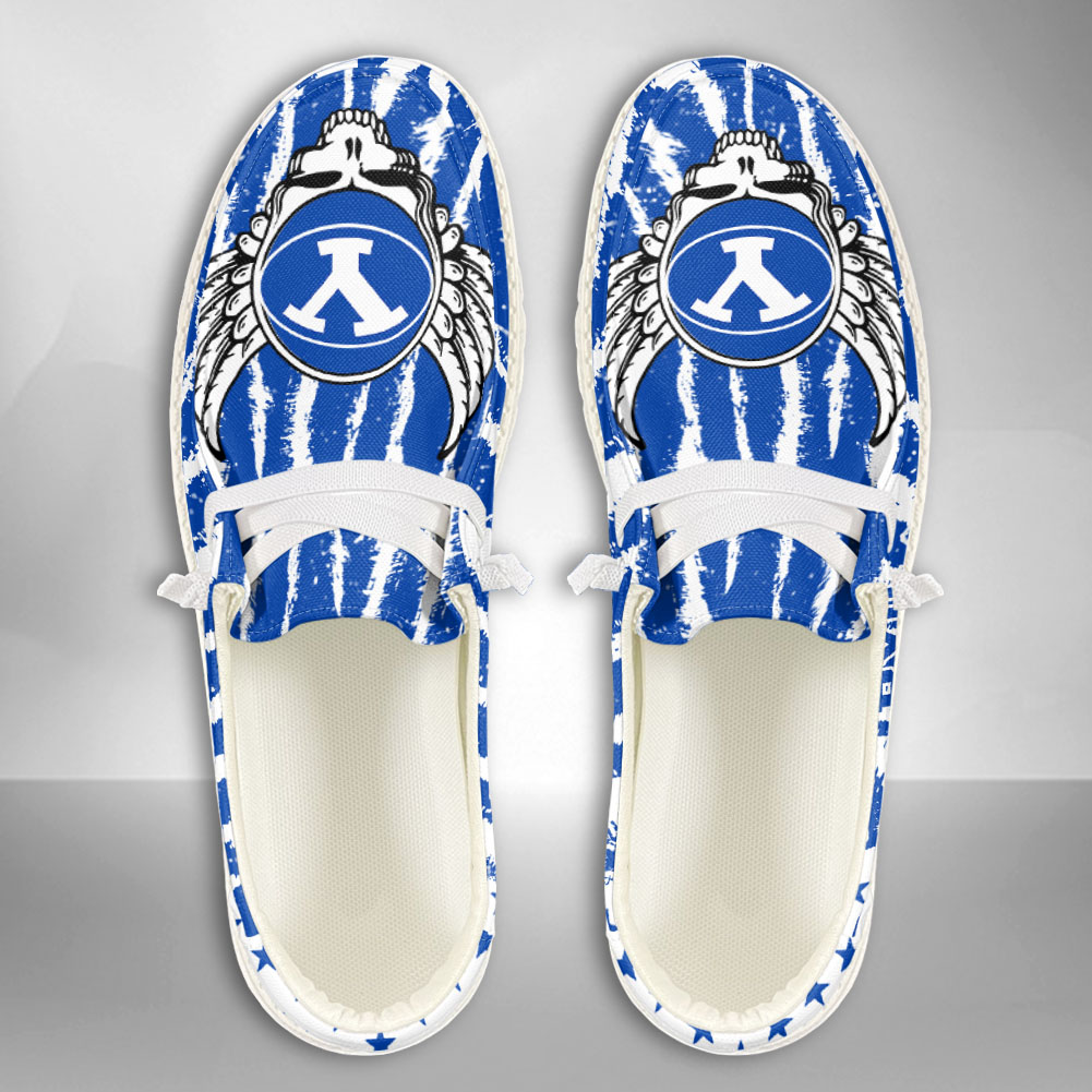 JWFancy NCAA BYU Cougars Hey Dude Shoes Wally Men's Lace Up Loafers Comfortable For Men And Women