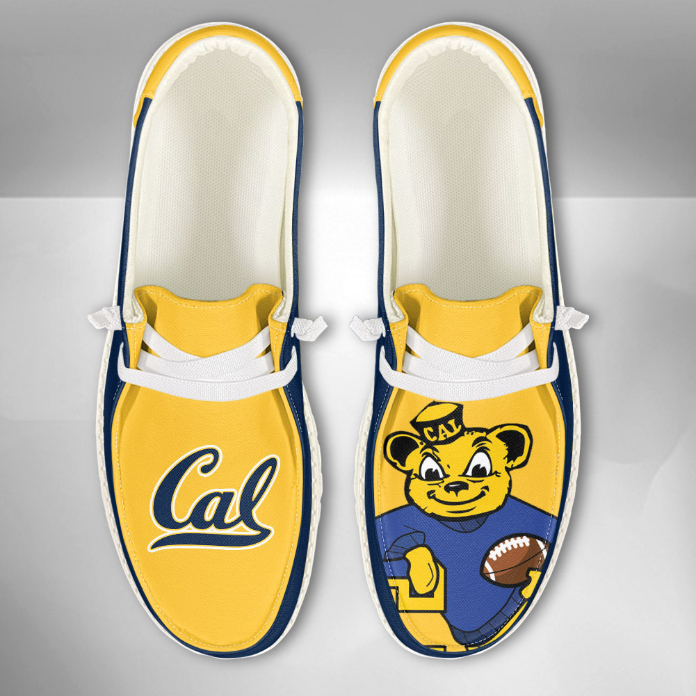 JWFancy NCAA California Golden Bears Hey Dude Shoes Wally Men's Lace Up Loafers Comfortable For Men And Women