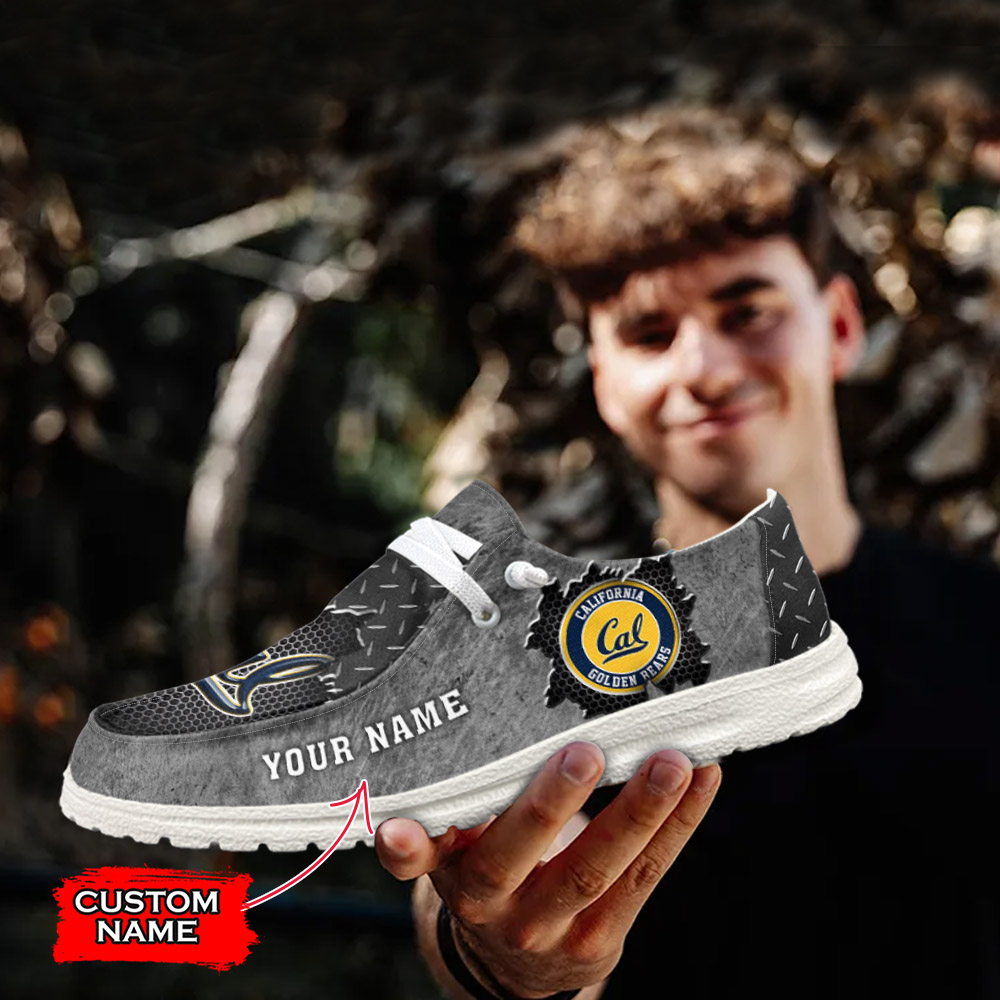 JWFancy NCAA California Golden Bears Hey Dude Shoes Wally Men's Lace Up Loafers Comfortable For Men And Women