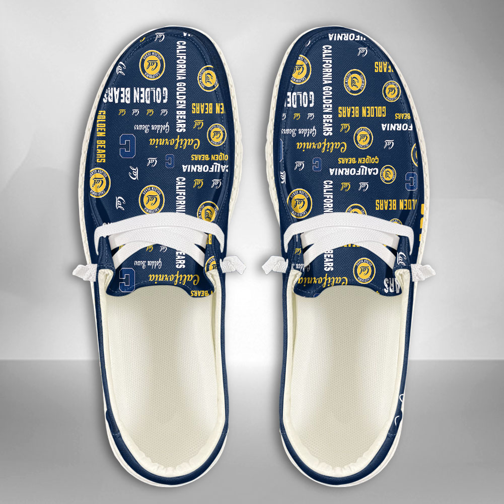 JWFancy NCAA California Golden Bears Hey Dude Shoes Wally Men's Lace Up Loafers Comfortable For Men And Women