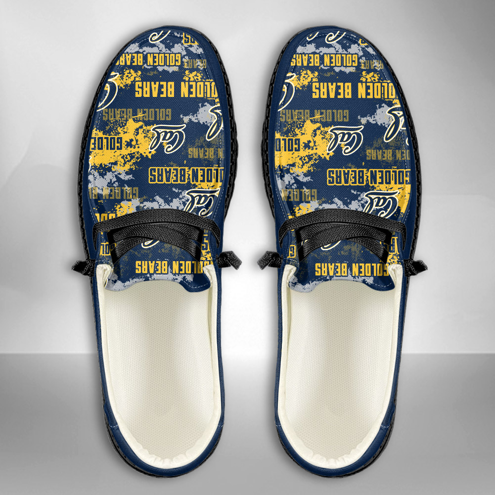 JWFancy NCAA California Golden Bears Hey Dude Shoes Wally Men's Lace Up Loafers Comfortable For Men And Women