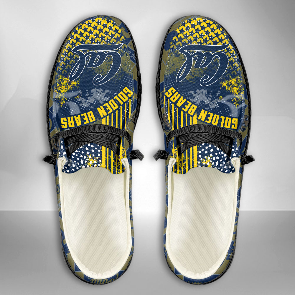 JWFancy NCAA California Golden Bears Hey Dude Shoes Wally Men's Lace Up Loafers Comfortable For Men And Women