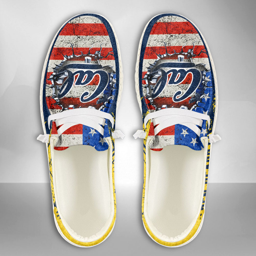 JWFancy NCAA California Golden Bears Hey Dude Shoes Wally Men's Lace Up Loafers Comfortable For Men And Women
