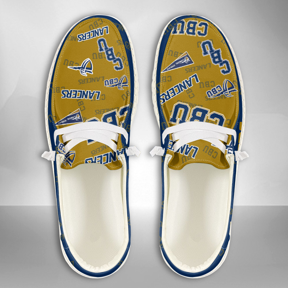 JWFancy NCAA CBU Lancers Hey Dude Shoes Wally Men's Lace Up Loafers Comfortable For Men And Women