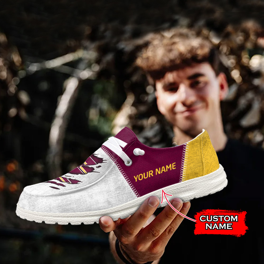 JWFancy NCAA Central Michigan Chippewas Hey Dude Shoes Wally Men's Lace Up Loafers Comfortable For Men And Women