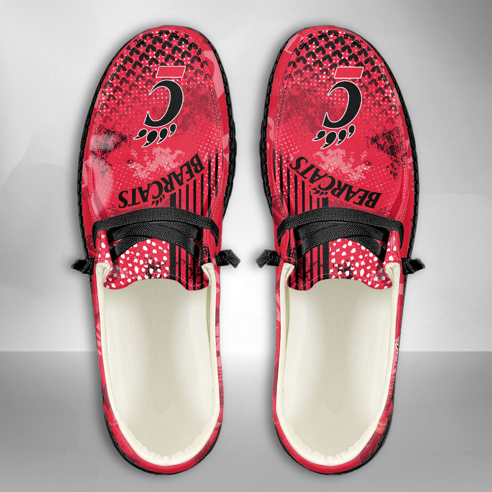 JWFancy NCAA Cincinnati Bearcats Hey Dude Shoes Wally Men's Lace Up Loafers Comfortable For Men And Women