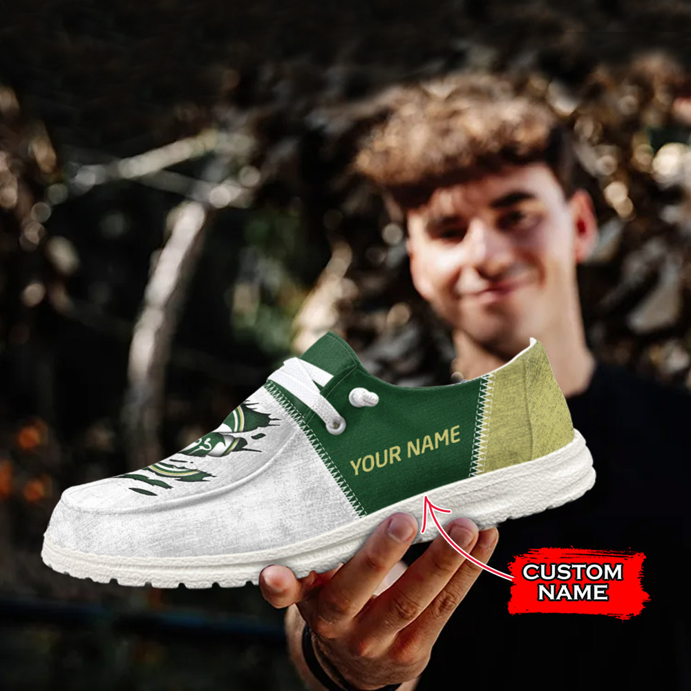 JWFancy NCAA Colorado State Rams Hey Dude Shoes Wally Men's Lace Up Loafers Comfortable For Men And Women
