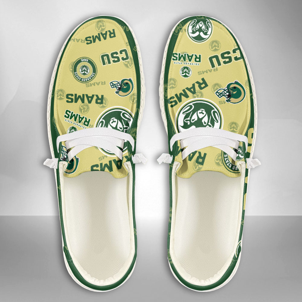 JWFancy NCAA Colorado State Rams Hey Dude Shoes Wally Men's Lace Up Loafers Comfortable For Men And Women