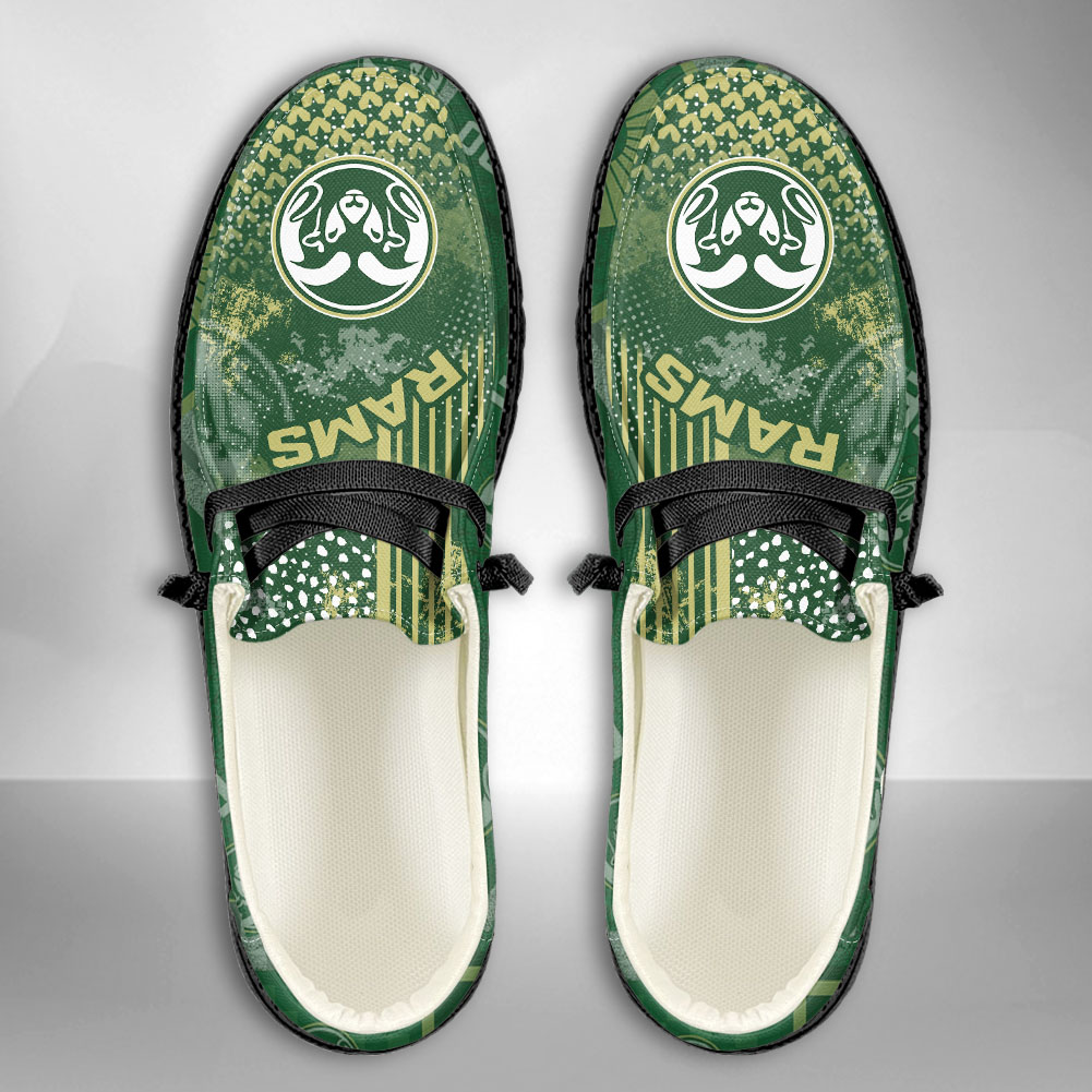 JWFancy NCAA Colorado State Rams Hey Dude Shoes Wally Men's Lace Up Loafers Comfortable For Men And Women