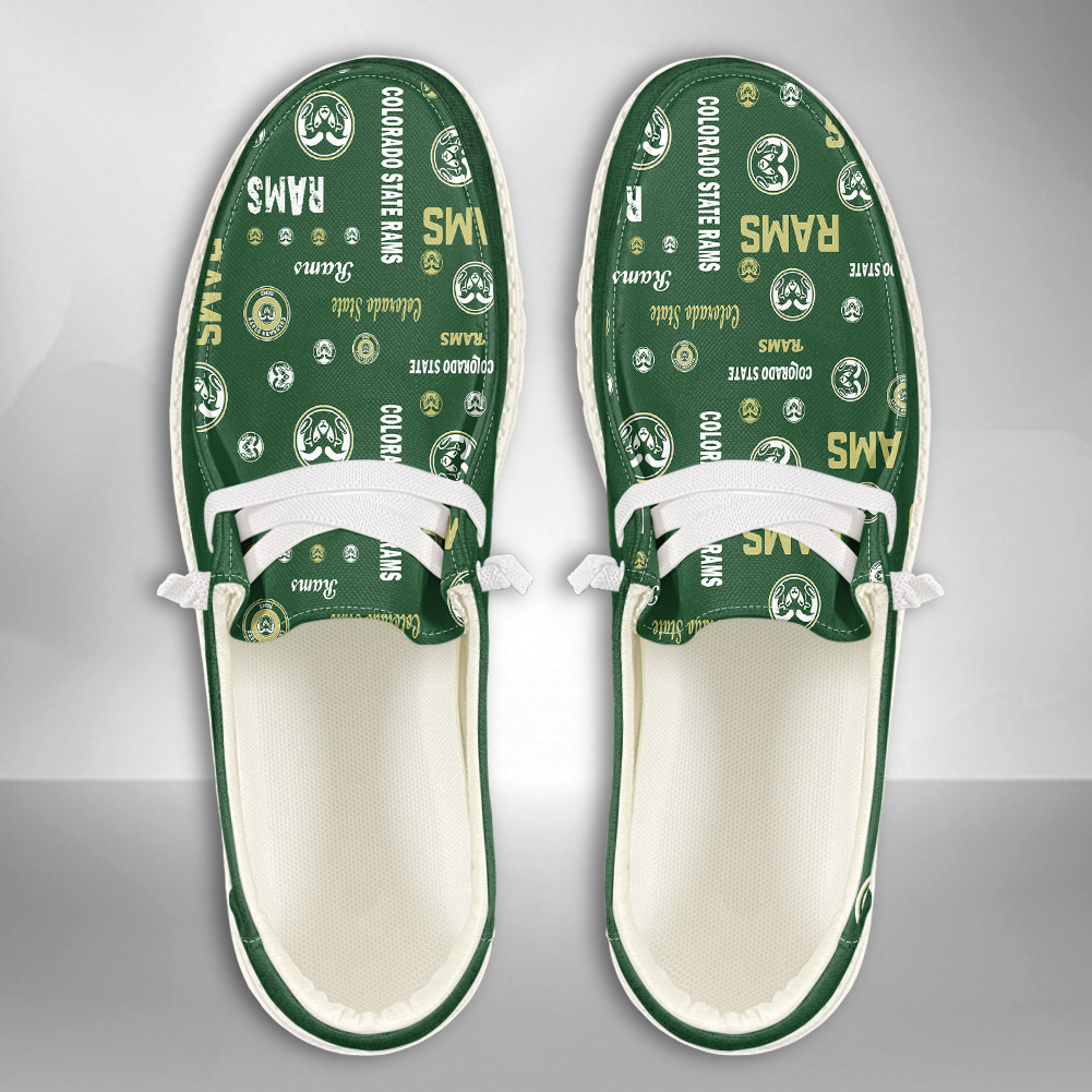 JWFancy NCAA Colorado State Rams Hey Dude Shoes Wally Men's Lace Up Loafers Comfortable For Men And Women