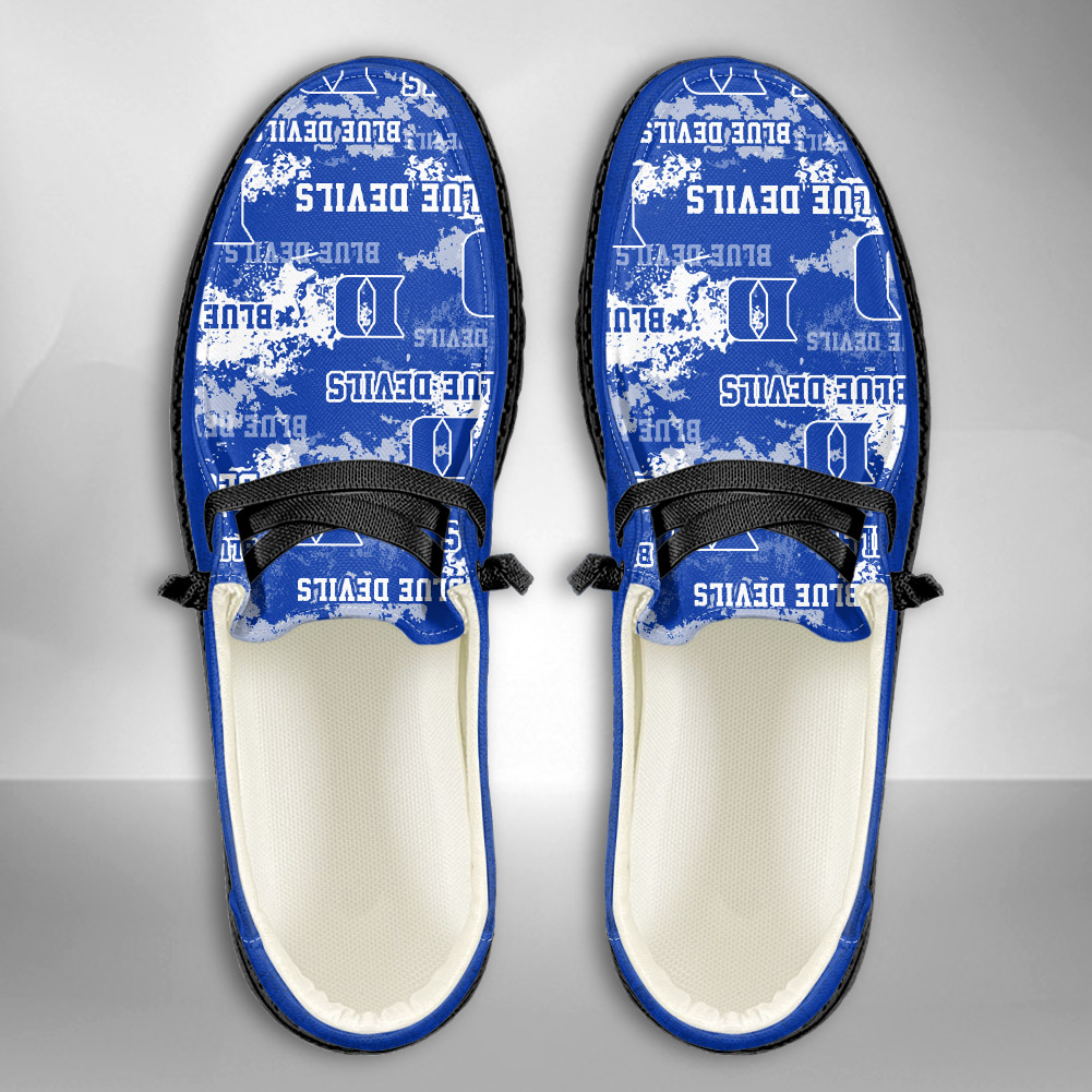 JWFancy NCAA Duke Blue Devils Hey Dude Shoes Wally Men's Lace Up Loafers Comfortable For Men And Women