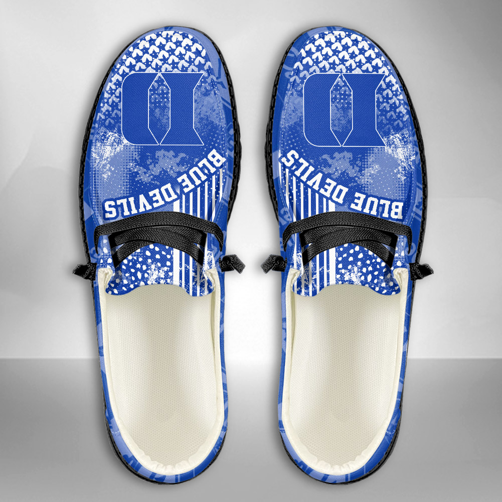 JWFancy NCAA Duke Blue Devils Hey Dude Shoes Wally Men's Lace Up Loafers Comfortable For Men And Women