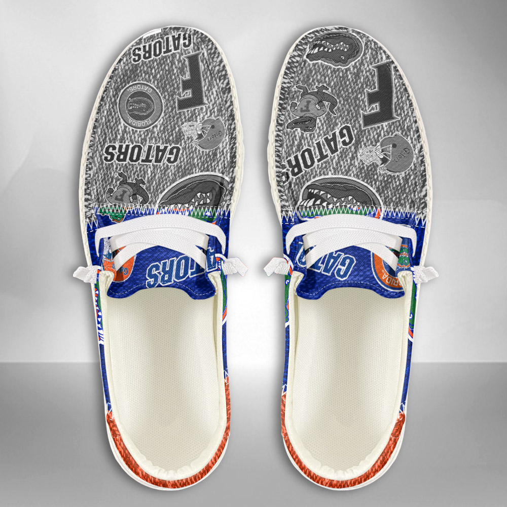 JWFancy NCAA Florida Gators Hey Dude Shoes Wally Men's Lace Up Loafers Comfortable For Men And Women