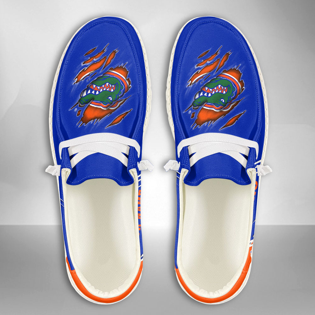 JWFancy NCAA Florida Gators Hey Dude Shoes Wally Men's Lace Up Loafers Comfortable For Men And Women