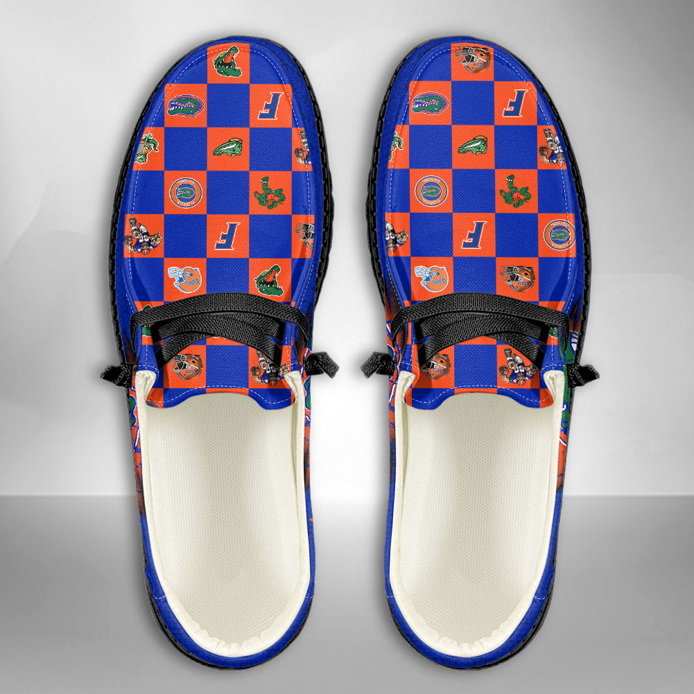 JWFancy NCAA Florida Gators Hey Dude Shoes Wally Men's Lace Up Loafers Comfortable For Men And Women