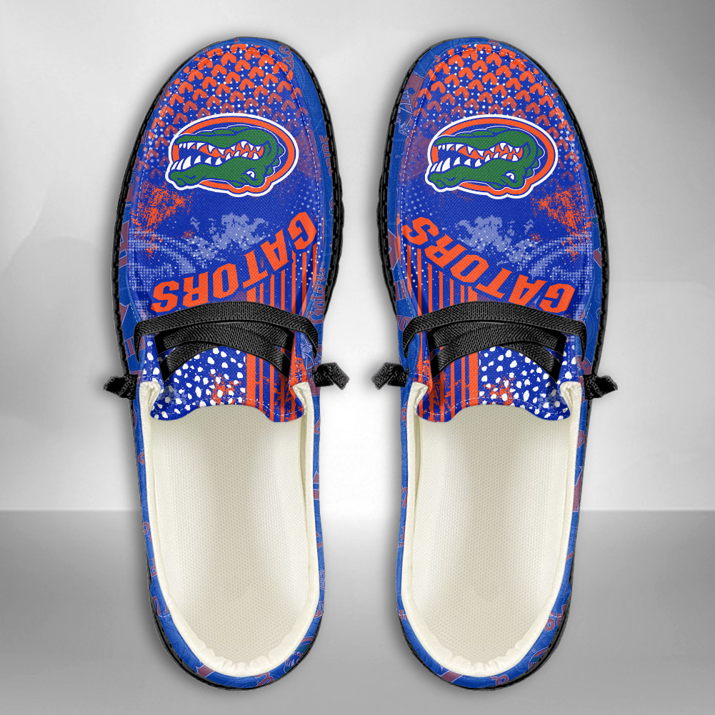 JWFancy NCAA Florida Gators Hey Dude Shoes Wally Men's Lace Up Loafers Comfortable For Men And Women