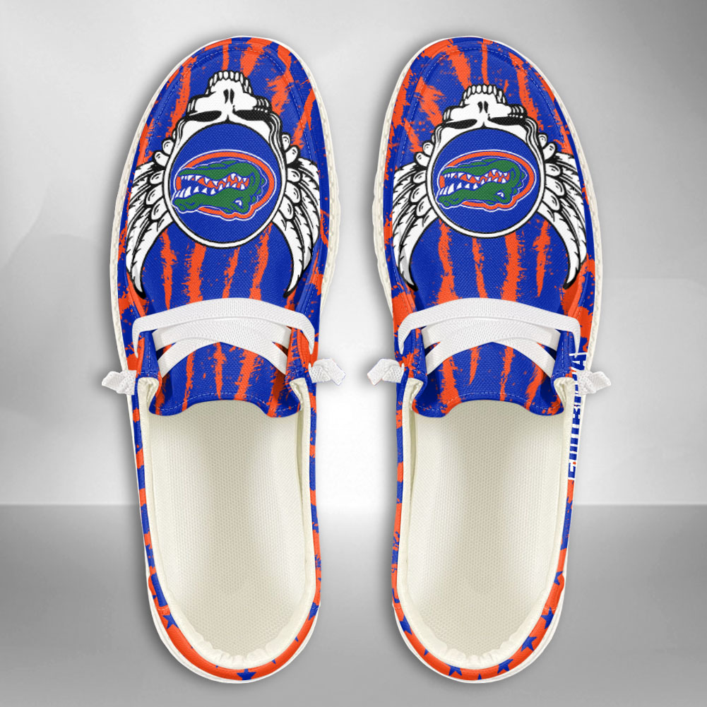 JWFancy NCAA Florida Gators Hey Dude Shoes Wally Men's Lace Up Loafers Comfortable For Men And Women