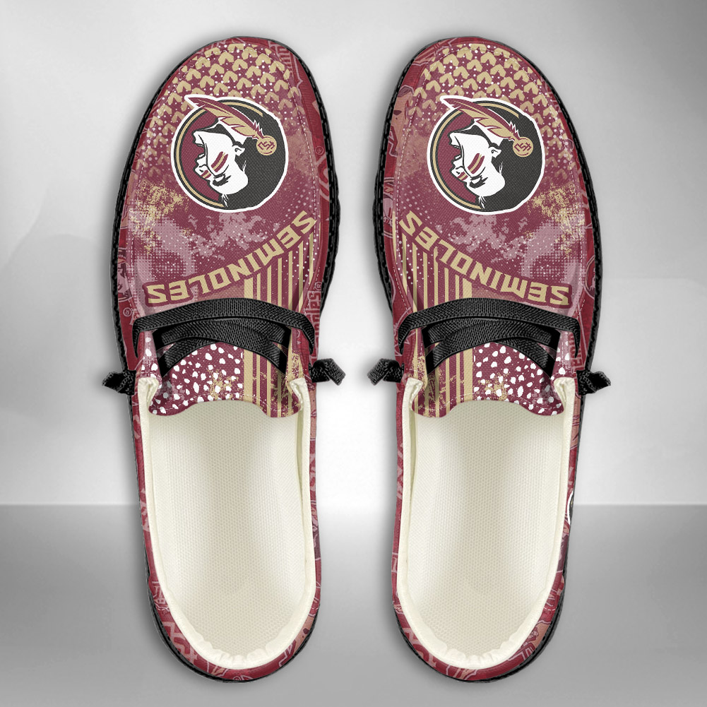 JWFancy NCAA Florida State Seminoles Hey Dude Shoes Wally Men's Lace Up Loafers Comfortable For Men And Women