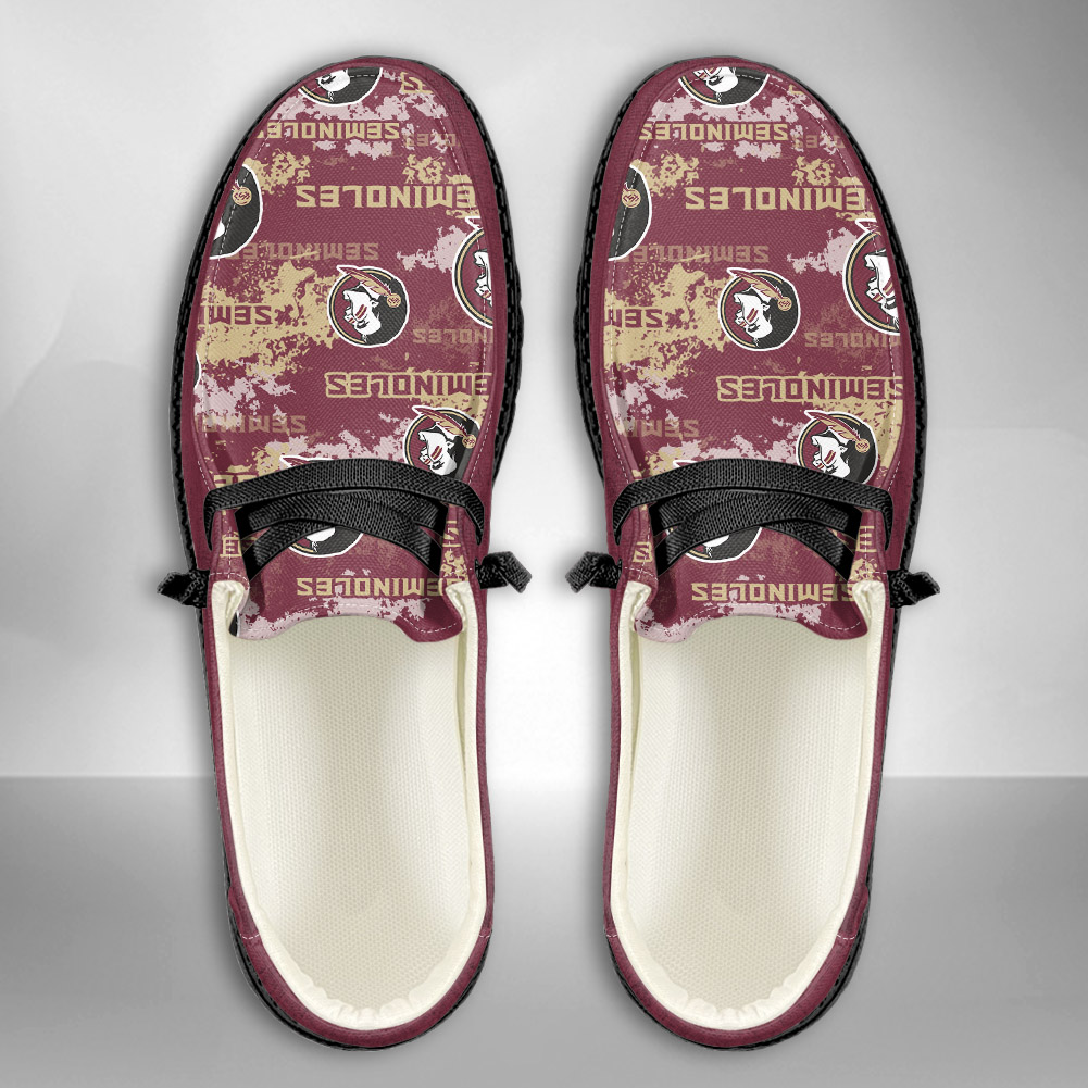 JWFancy NCAA Florida State Seminoles Hey Dude Shoes Wally Men's Lace Up Loafers Comfortable For Men And Women