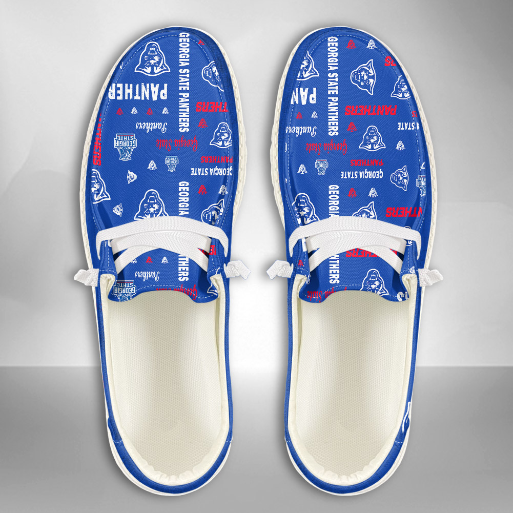 JWFancy NCAA Georgia State Panthers Hey Dude Shoes Wally Men's Lace Up Loafers Comfortable For Men And Women