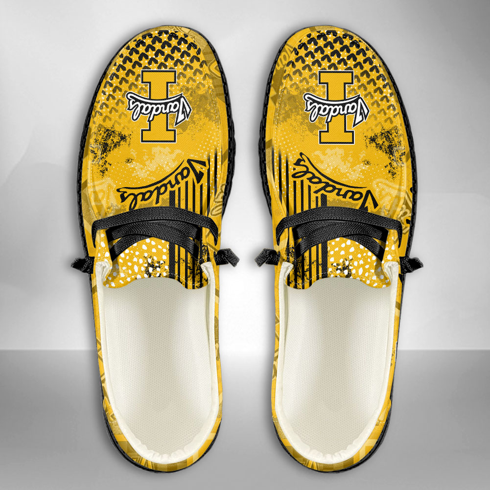JWFancy NCAA Idaho Vandals Hey Dude Shoes Wally Men's Lace Up Loafers Comfortable For Men And Women
