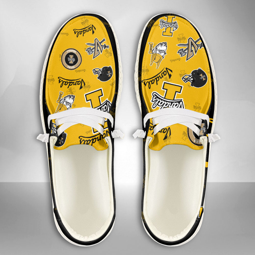 JWFancy NCAA Idaho Vandals Hey Dude Shoes Wally Men's Lace Up Loafers Comfortable For Men And Women