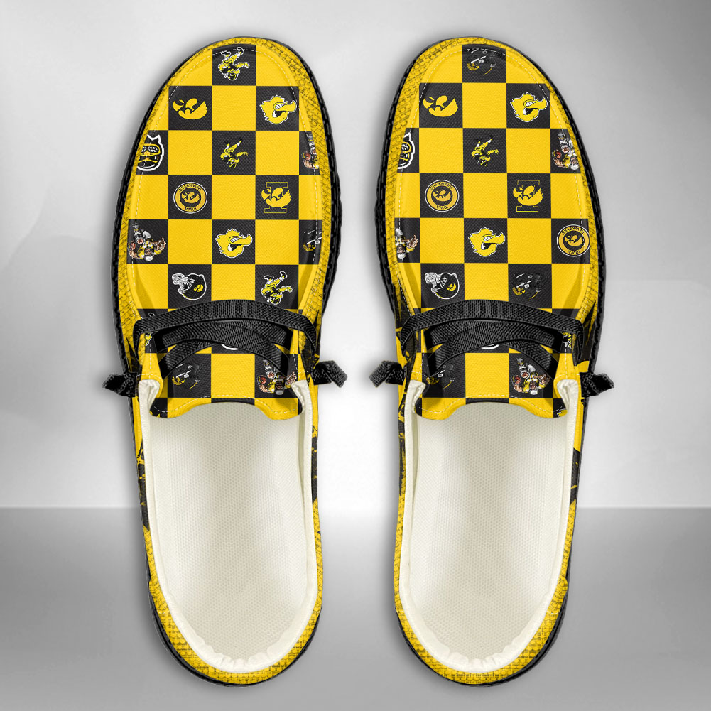 JWFancy NCAA Iowa Hawkeyes Hey Dude Shoes Wally Men's Lace Up Loafers Comfortable For Men And Women