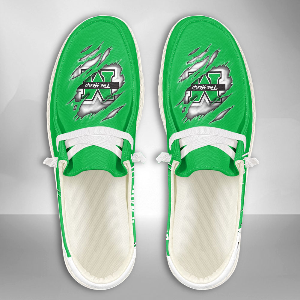 JWFancy NCAA Marshall Thundering Herd Hey Dude Shoes Wally Men's Lace Up Loafers Comfortable For Men And Women