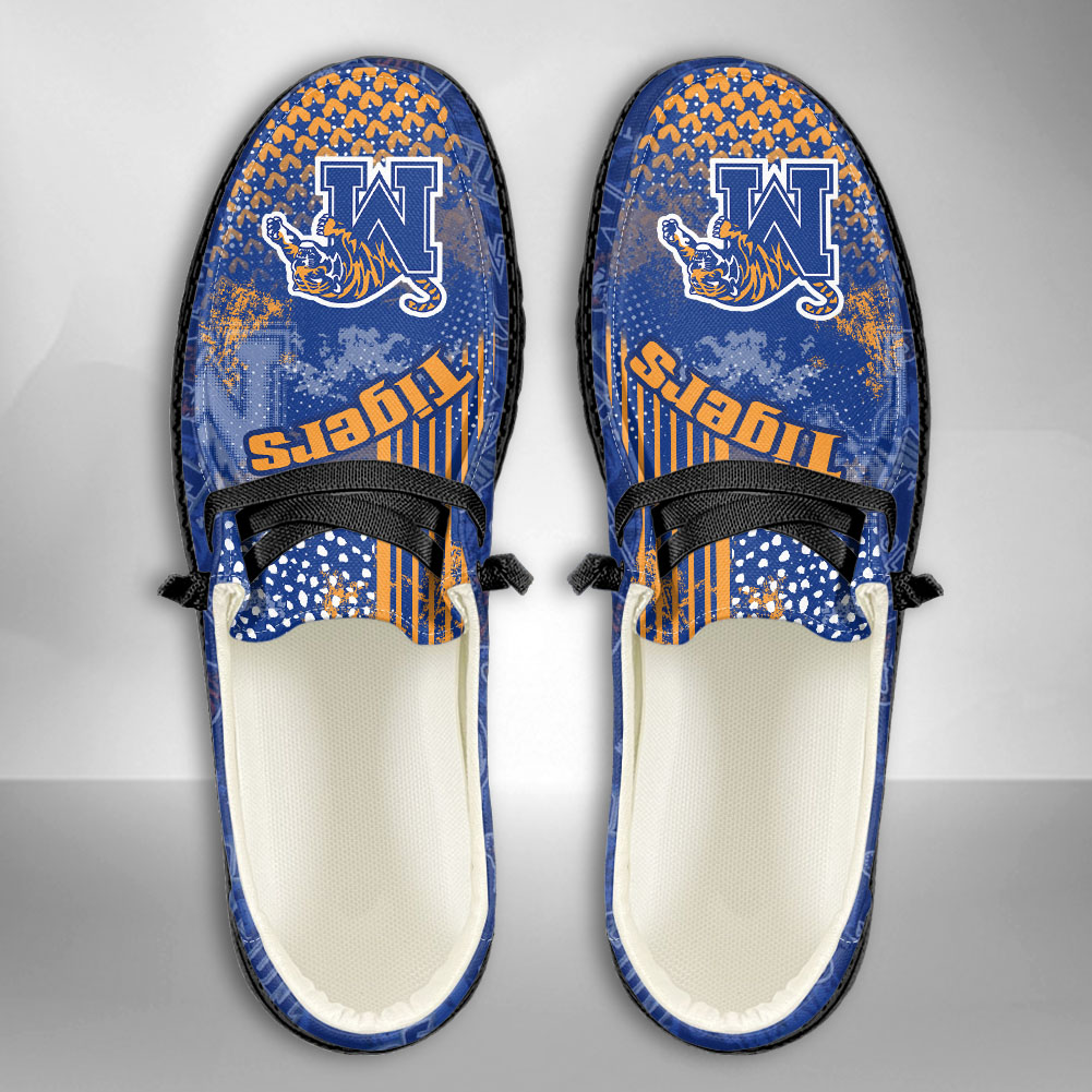 JWFancy NCAA Memphis Tigers Hey Dude Shoes Wally Men's Lace Up Loafers Comfortable For Men And Women