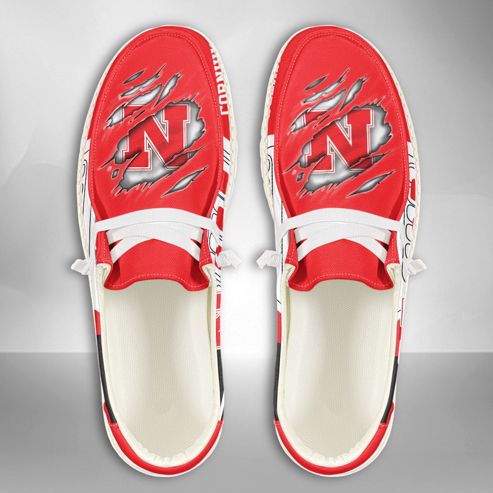 Ncaa Nebraska Cornhuskers Personalized Hey Dude Sports Shoes Custom Name Design Perfect T