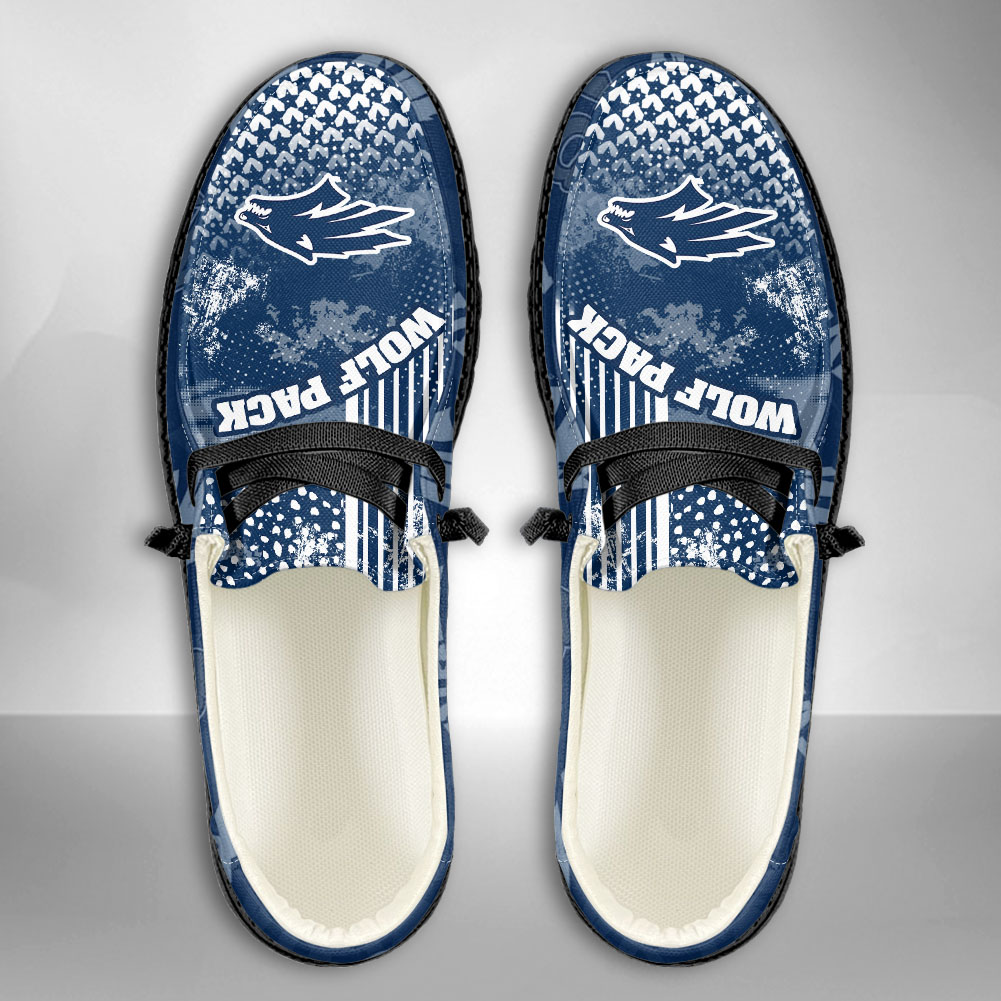JWFancy NCAA Nevada Wolf Pack Hey Dude Shoes Wally Men's Lace Up Loafers Comfortable For Men And Women