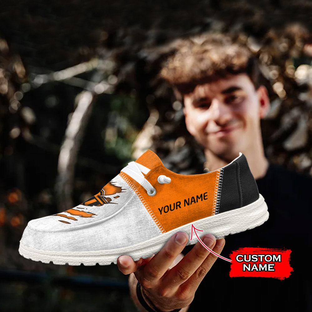 JWFancy NCAA Oklahoma State Cowboys Hey Dude Shoes Wally Men's Lace Up Loafers Comfortable For Men And Women