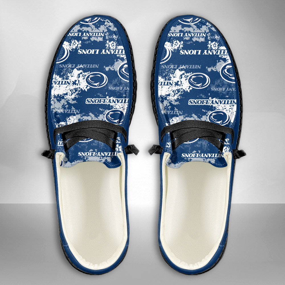 JWFancy NCAA Penn State Nittany Lions Hey Dude Shoes Wally Men's Lace Up Loafers Comfortable For Men And Women