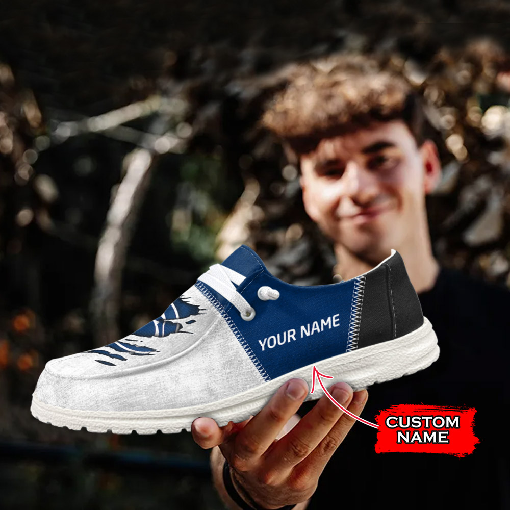 JWFancy NCAA Penn State Nittany Lions Hey Dude Shoes Wally Men's Lace Up Loafers Comfortable For Men And Women