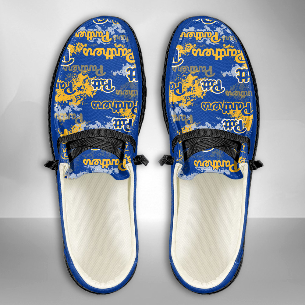 JWFancy NCAA Pittsburgh Panthers Hey Dude Shoes Wally Men's Lace Up Loafers Comfortable For Men And Women