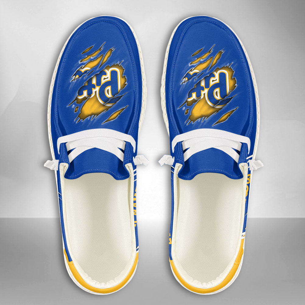 JWFancy NCAA Pittsburgh Panthers Hey Dude Shoes Wally Men's Lace Up Loafers Comfortable For Men And Women