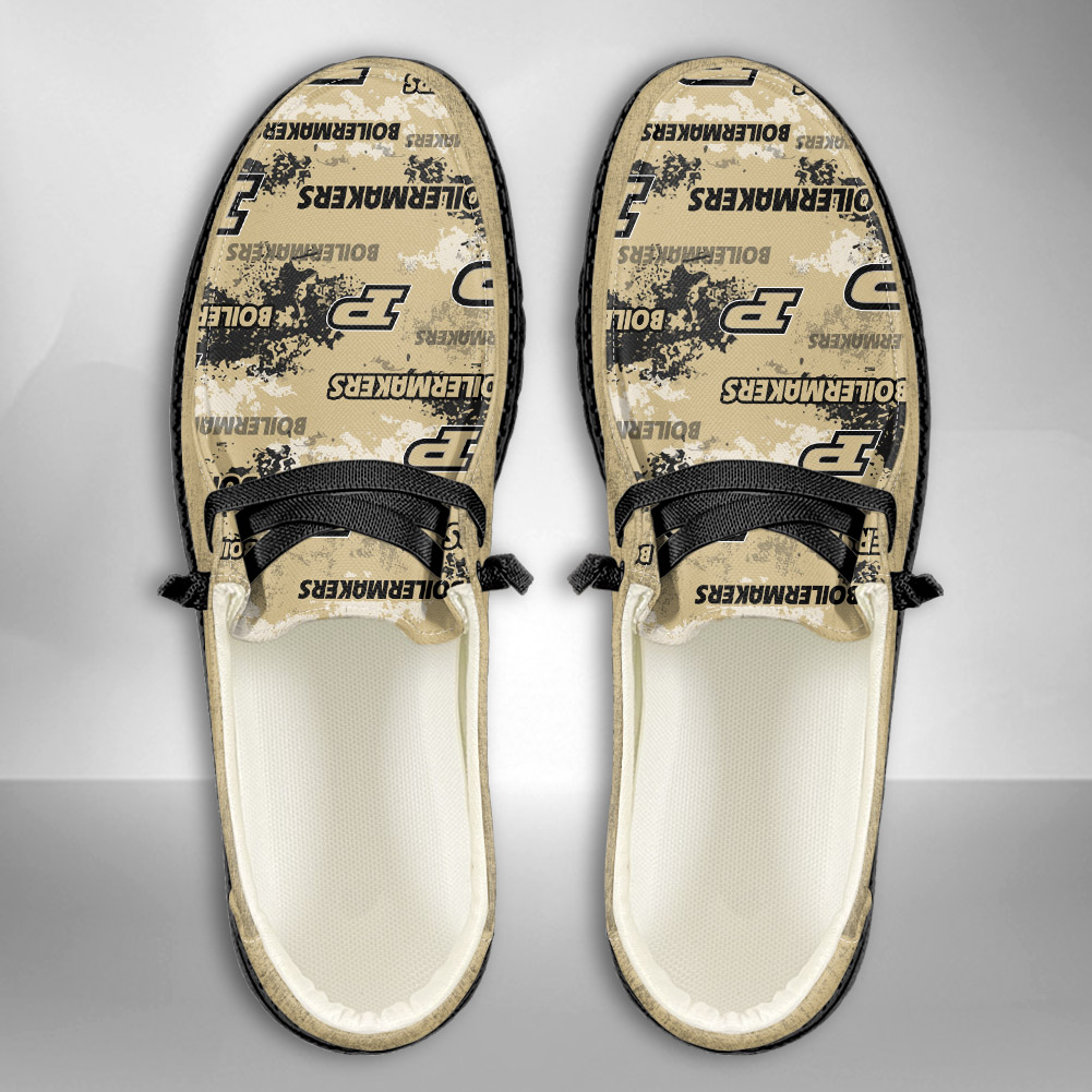 JWFancy NCAA Purdue Boilermakers Hey Dude Shoes Wally Men's Lace Up Loafers Comfortable For Men And Women