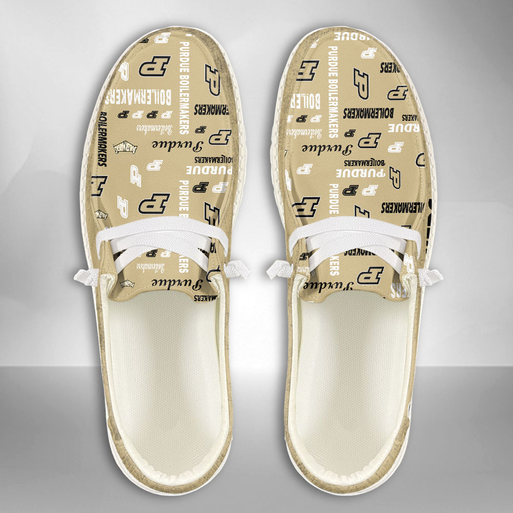 JWFancy NCAA Purdue Boilermakers Hey Dude Shoes Wally Men's Lace Up Loafers Comfortable For Men And Women