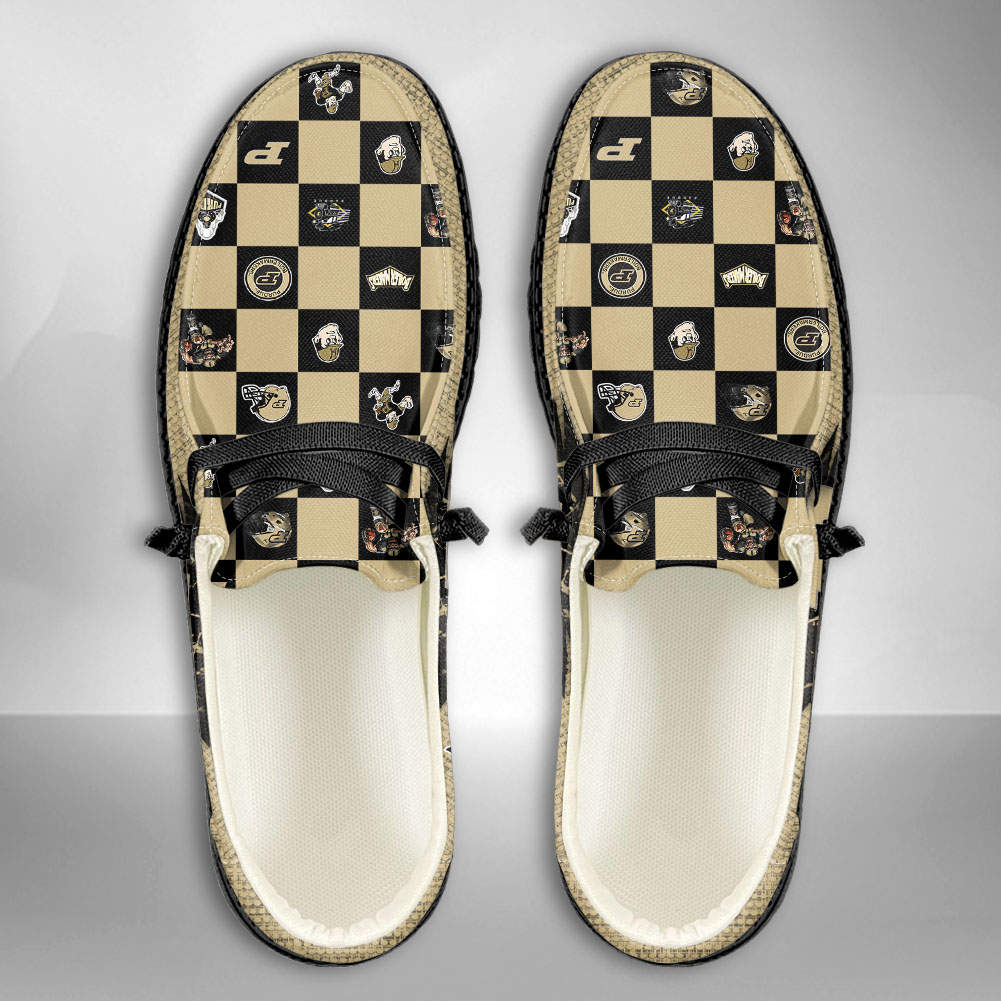 JWFancy NCAA Purdue Boilermakers Hey Dude Shoes Wally Men's Lace Up Loafers Comfortable For Men And Women