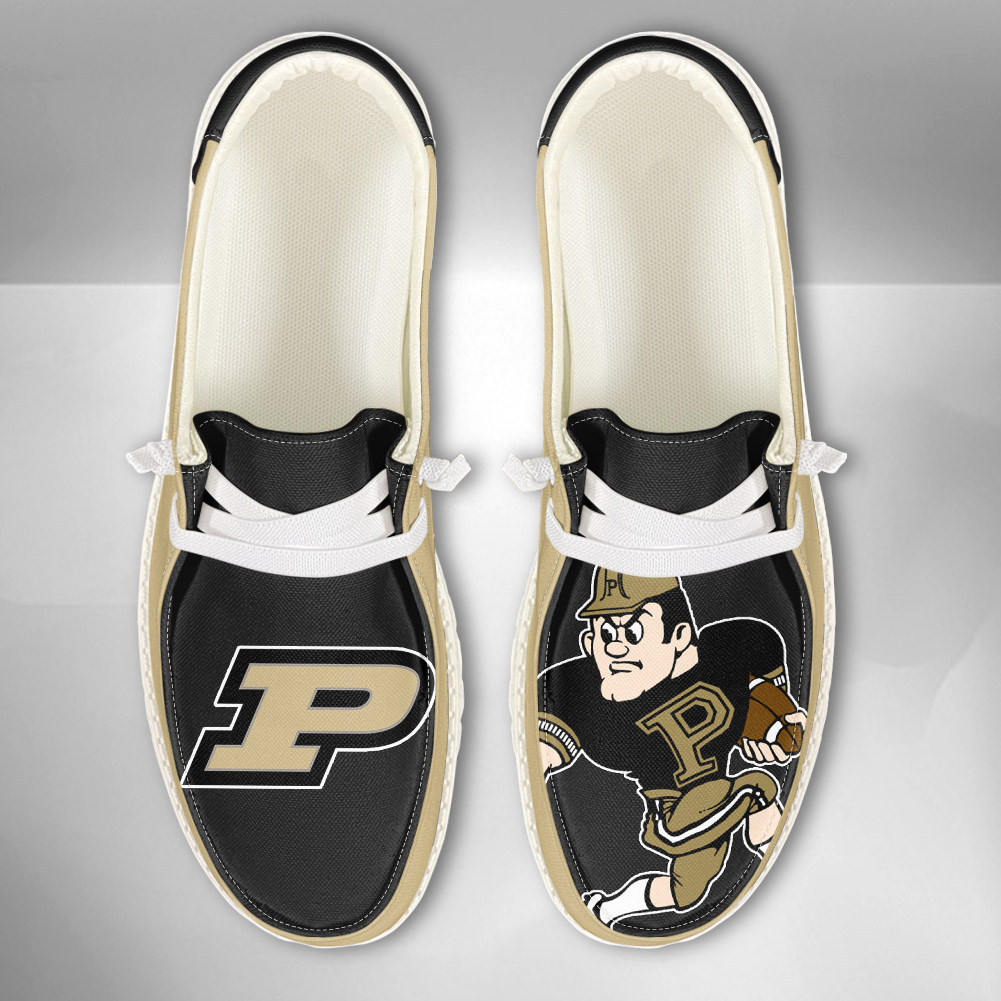 JWFancy NCAA Purdue Boilermakers Hey Dude Shoes Wally Men's Lace Up Loafers Comfortable For Men And Women