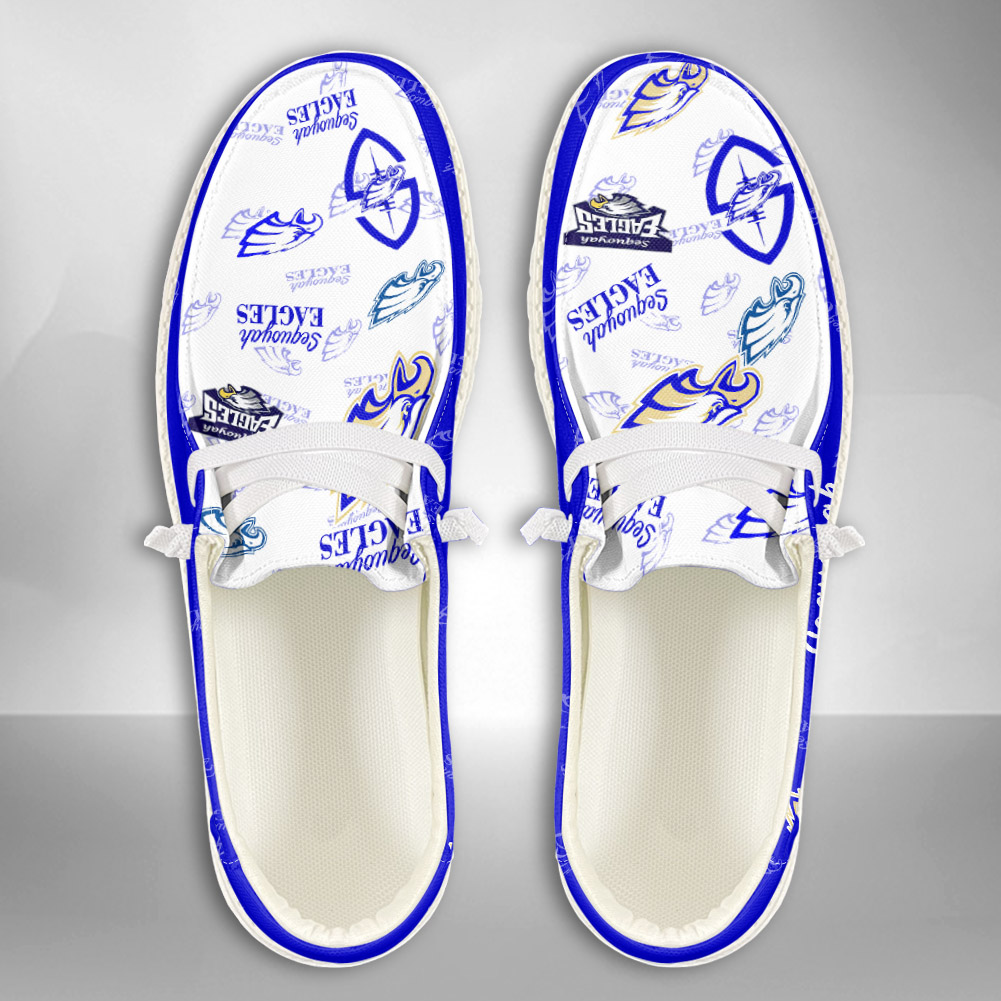 JWFancy NCAA Sequoyah Eagles Hey Dude Shoes Wally Men's Lace Up Loafers Comfortable For Men And Women